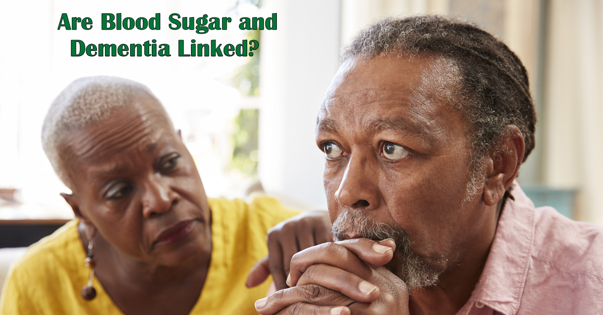 Is There a Link Between Blood Sugar and Dementia? Picture of a black female showing concern for a black male.