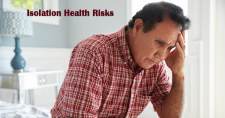 Social Isolation and Health Risks in Seniors. Picture of a Hispanic male looking very upset or depressed.