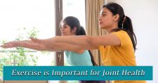 Bad Habits for Joint Health. Picture of 2 hispanic females exercising.