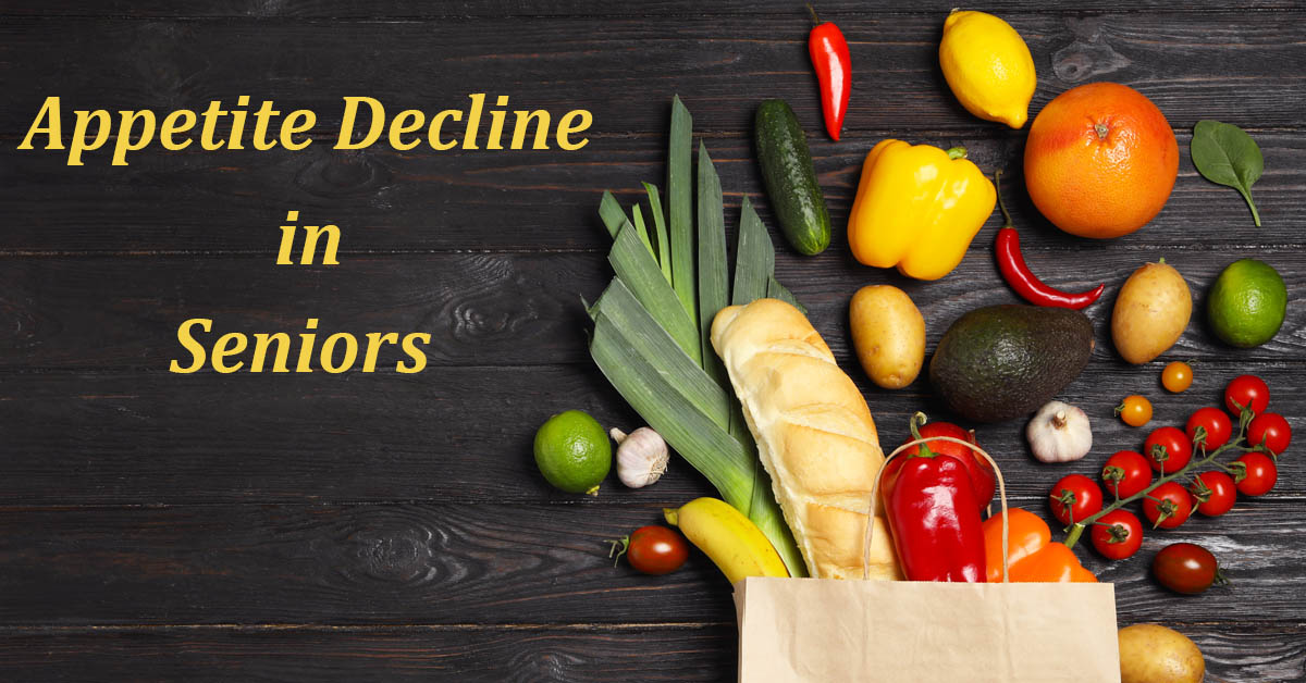 Loss of Appetite in Seniors. Picture of healthy fruits and vegetables.
