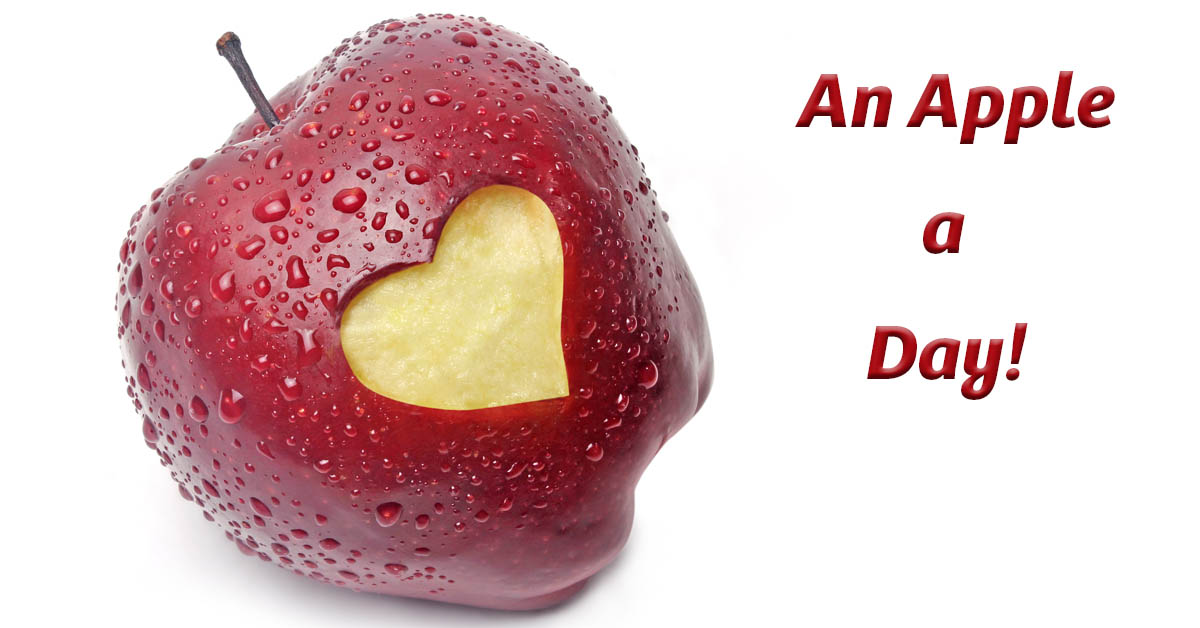 "An Apple a Day Keeps the Doctor Away: Exploring the Health Benefits of This Timeless Adage" Picture of an apple with a heart shape cut out.