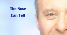 In Odor to Tell. Picture of part of a caucasian male's face showing his eye and nose.