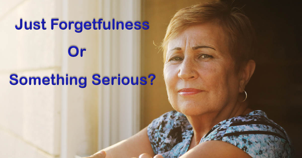 Distinguishing Between Alzheimer's Disease and Simple Forgetfulness. Picture of a hispanic older female looking as if she is trying to think about something.